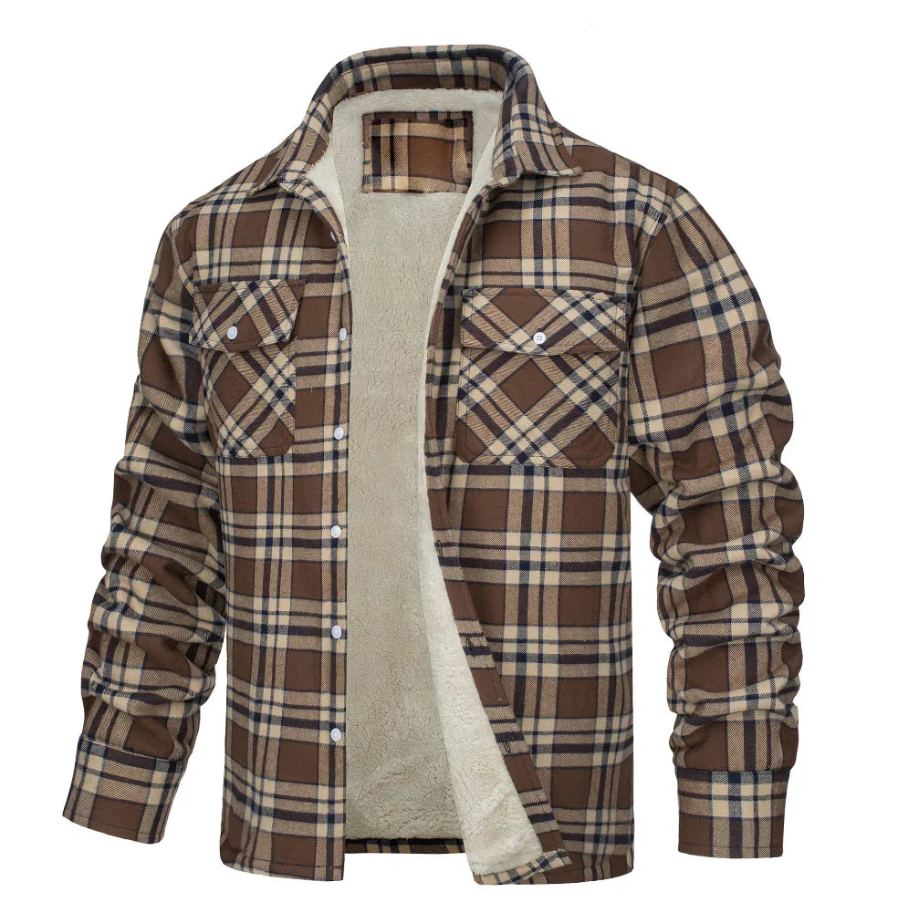Malmo | Plaid Fleece Lined Button Front Shirt