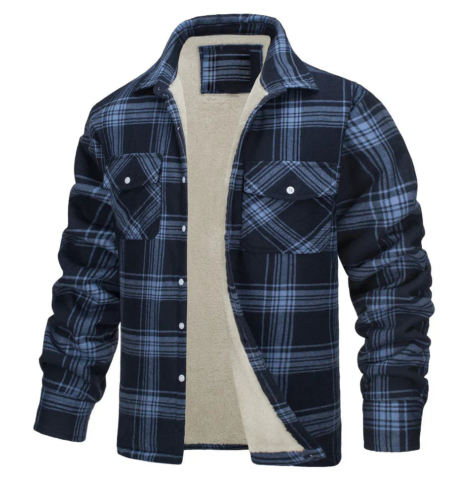Malmo | Plaid Fleece Lined Button Front Shirt