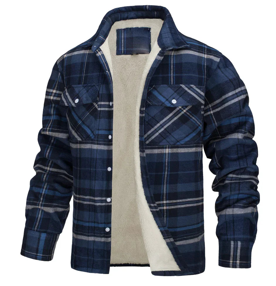 Malmo | Plaid Fleece Lined Button Front Shirt