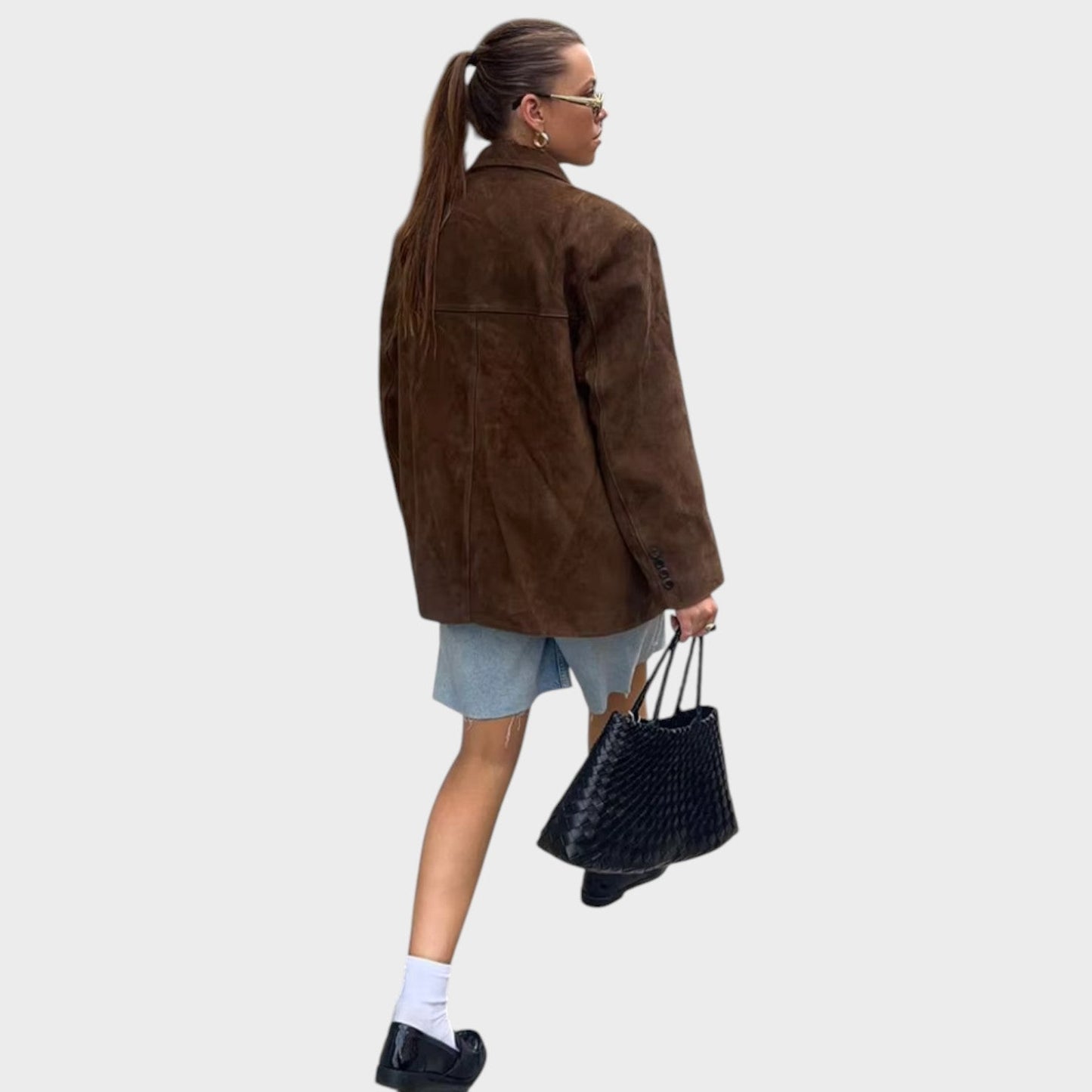 Eline | Jacket With Suede Finish and Notched Lapels