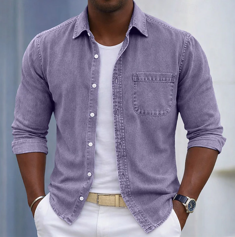 Kaick | Cotton Blend Button Front Shirt