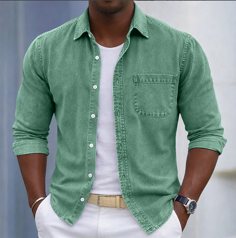 Kaick | Cotton Blend Button Front Shirt