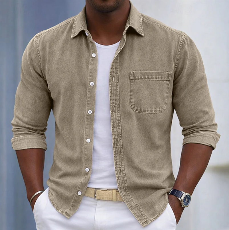 Kaick | Cotton Blend Button Front Shirt