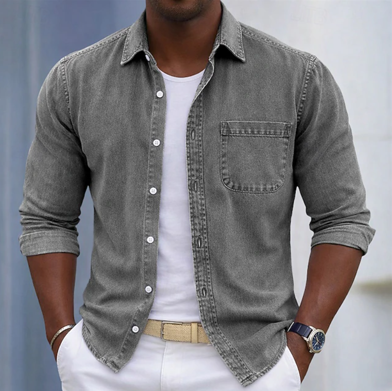 Kaick | Cotton Blend Button Front Shirt