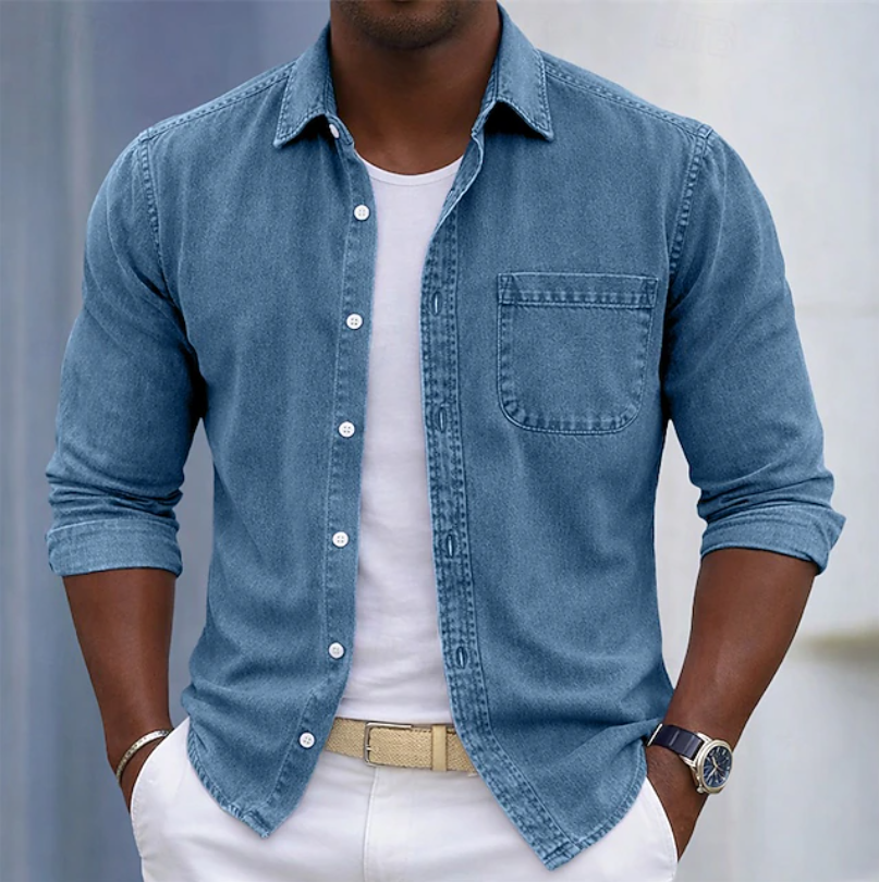 Kaick | Cotton Blend Button Front Shirt
