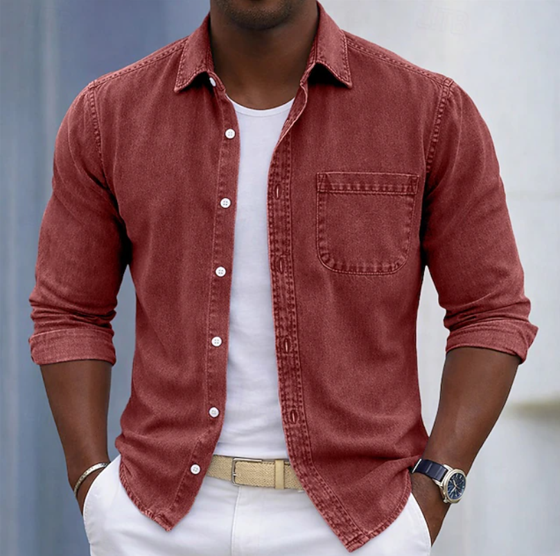 Kaick | Cotton Blend Button Front Shirt
