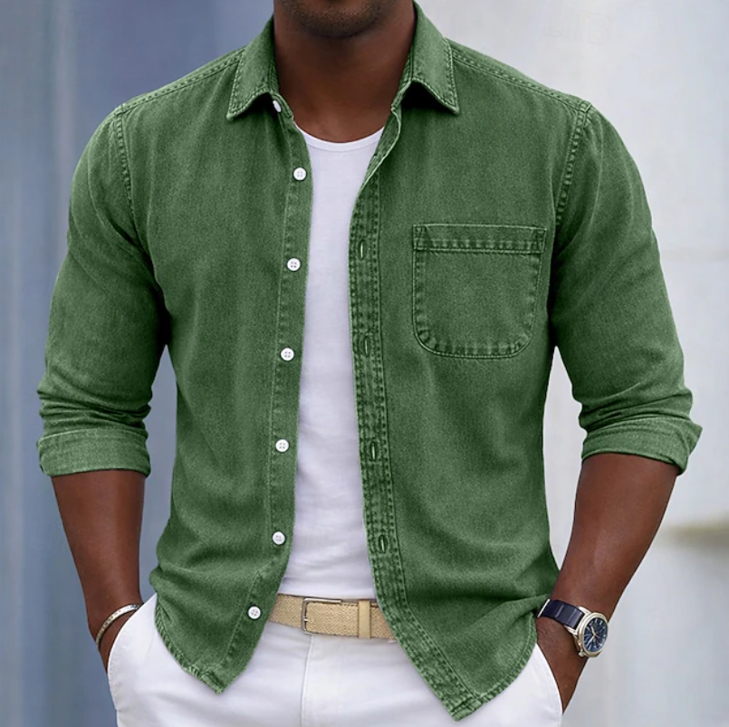 Kaick | Cotton Blend Button Front Shirt