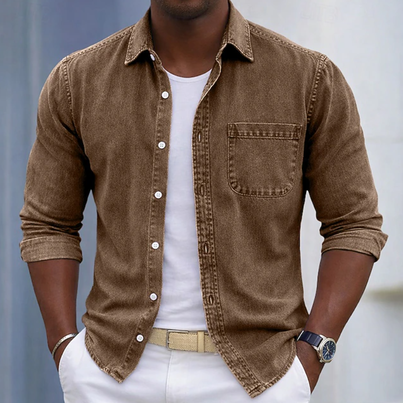 Kaick | Cotton Blend Button Front Shirt