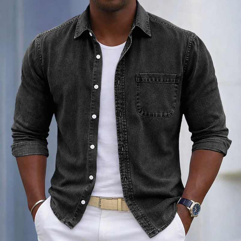 Kaick | Cotton Blend Button Front Shirt