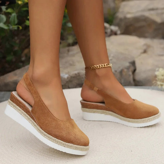 Evangelia - Slingback Wedge Espadrille Sandals