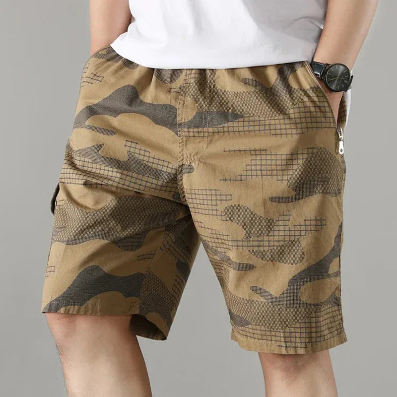 Jireh | Shorts Camo Print Elastic Waist