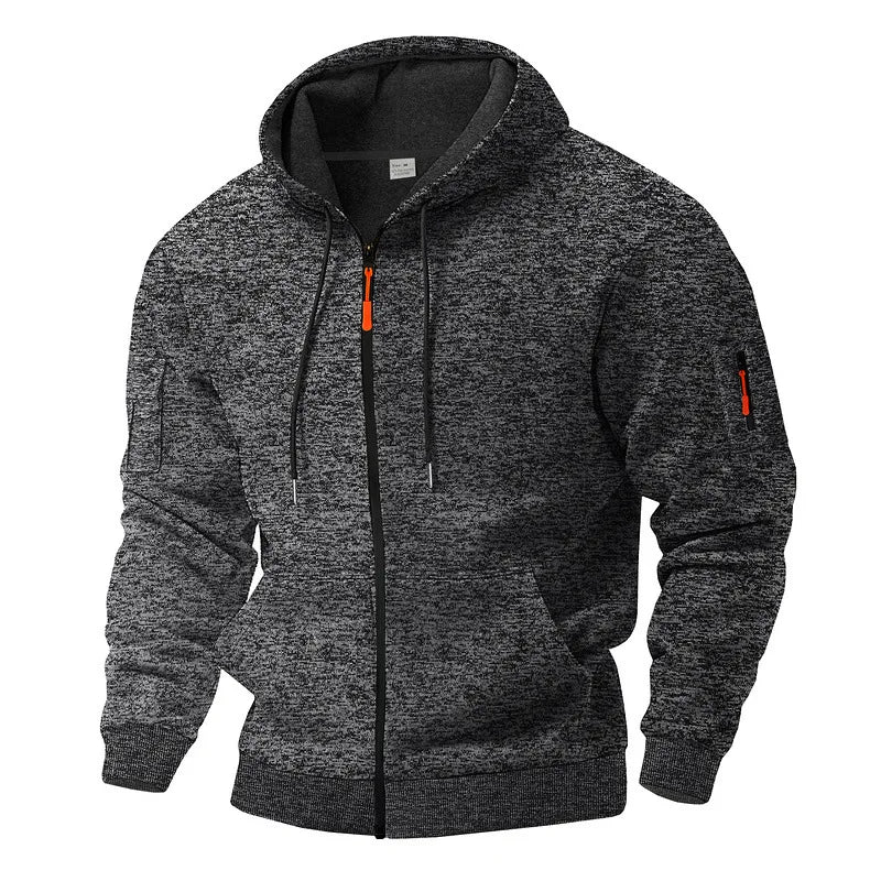 Jesson | Full Zip Hooded Knit Hoodie