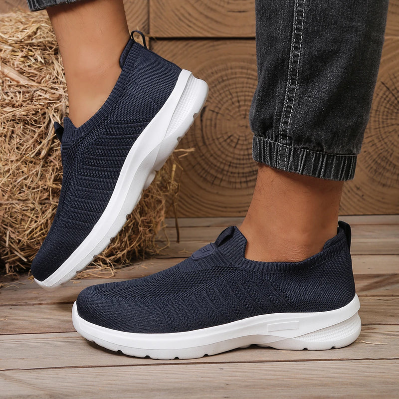 Valery | Walking Shoes with Knit Slip On Upper