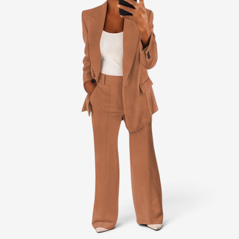 Jantine | Pantsuit With Long Sleeves and Wide Legs