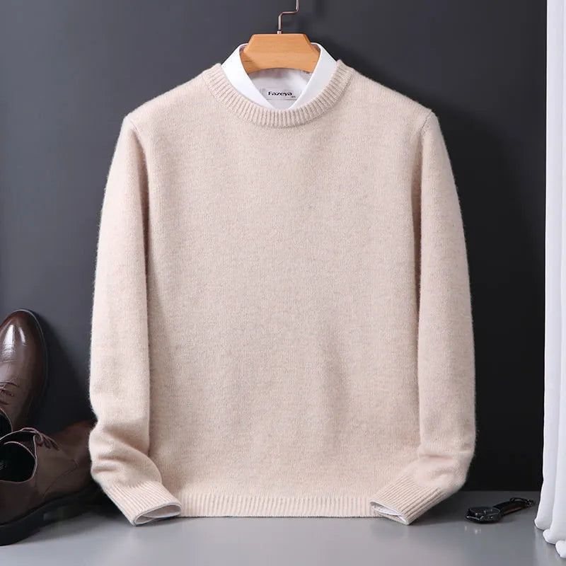 Liam | Round Neck Long Sleeve Knit Sweater