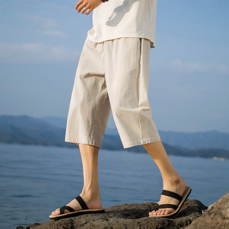 Nelson | Drawstring Wide Leg Cropped Pants