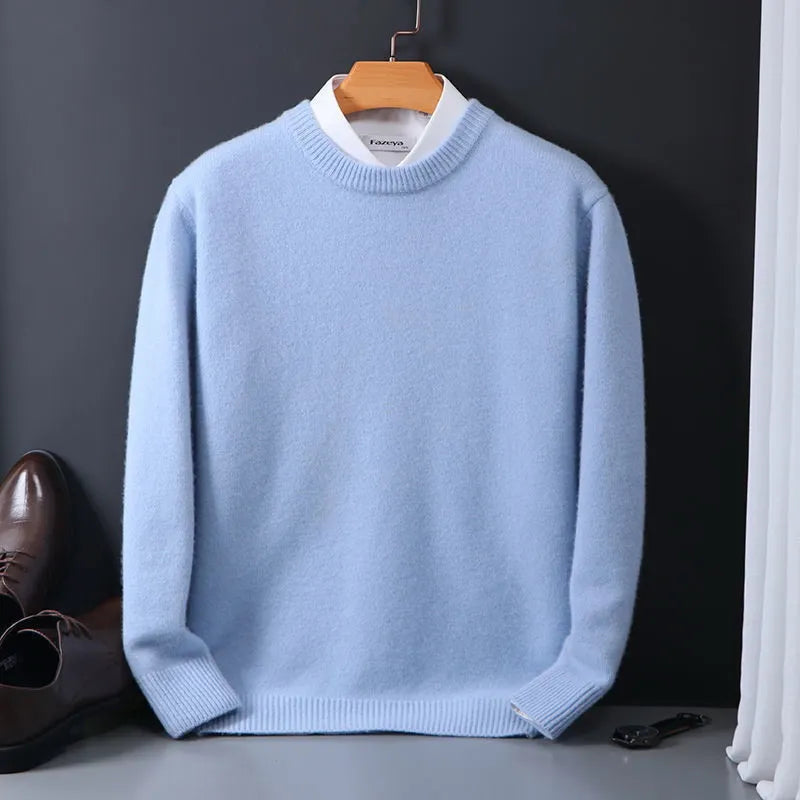 Liam | Round Neck Long Sleeve Knit Sweater