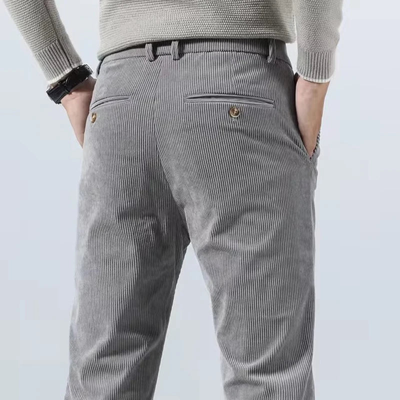 Damian | Trousers With Slim Fit and Ribbed Texture