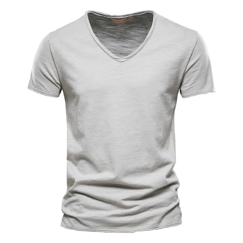 Tibor | V Neck Short Sleeve T Shirt