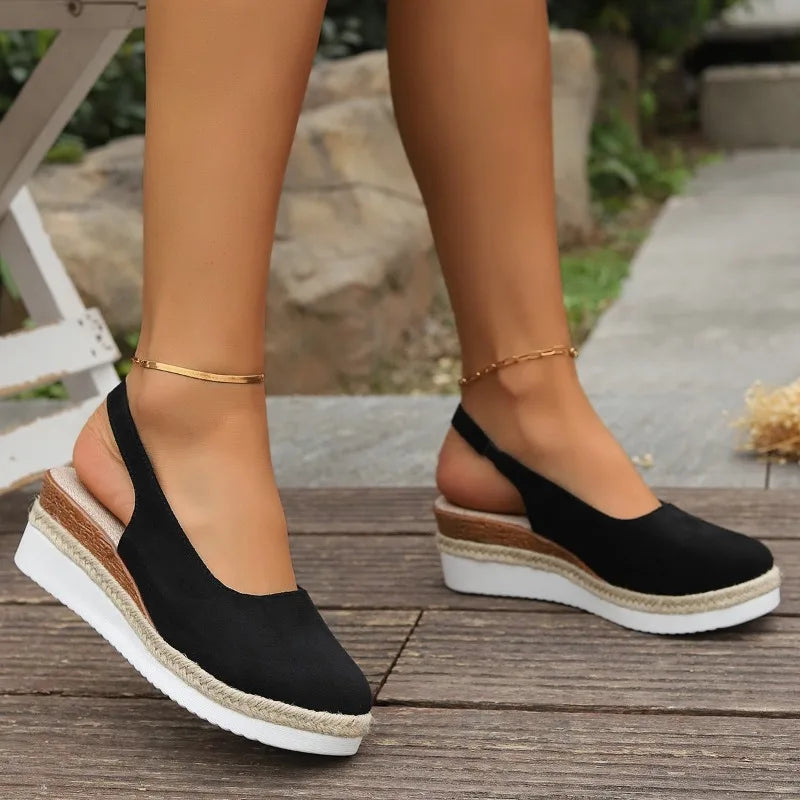 Evangelia - Slingback Wedge Espadrille Sandals