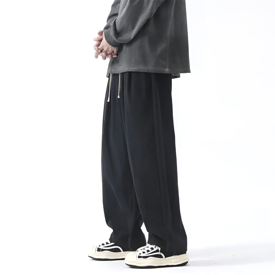 Paolino - Wide Leg Loose Fit Pleated Trousers