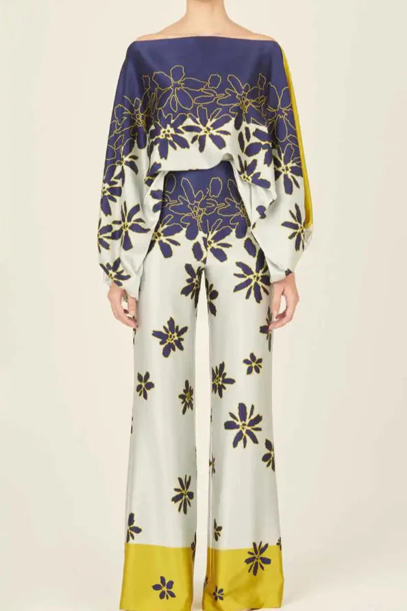 Florine | Two Piece Printed Wide Leg Pant Set