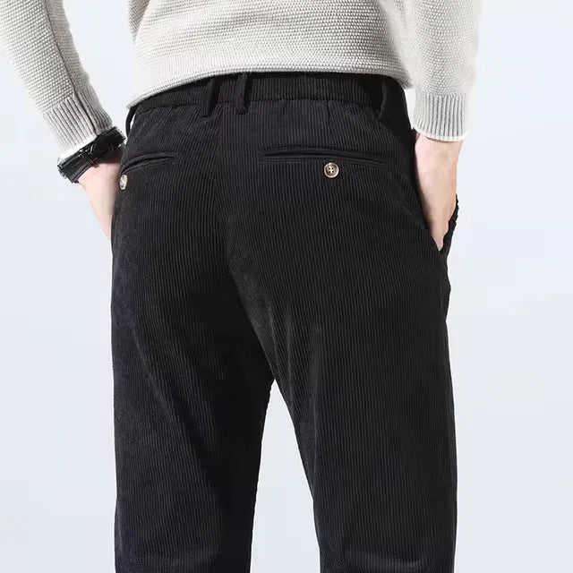 Damian | Trousers With Slim Fit and Ribbed Texture
