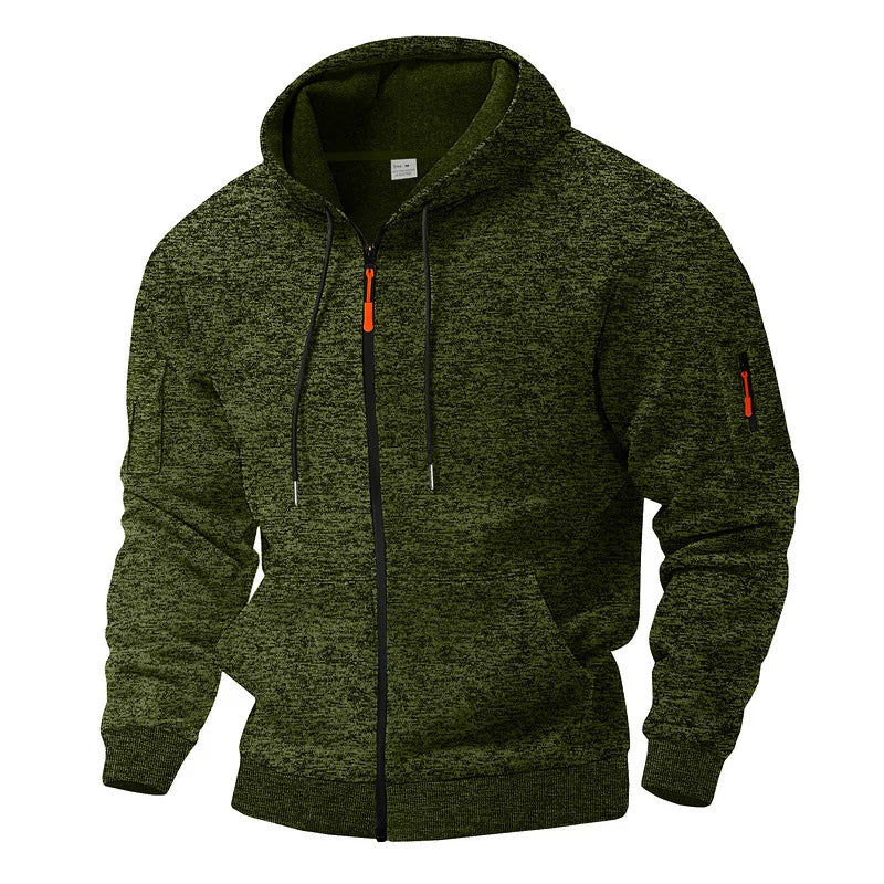 Jesson | Full Zip Hooded Knit Hoodie