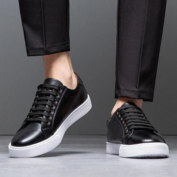 Leonell | Leather Lace-Up Low-Top Casual Sneakers