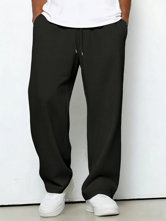 Messi | Pants With Drawstring Wide Leg Texture