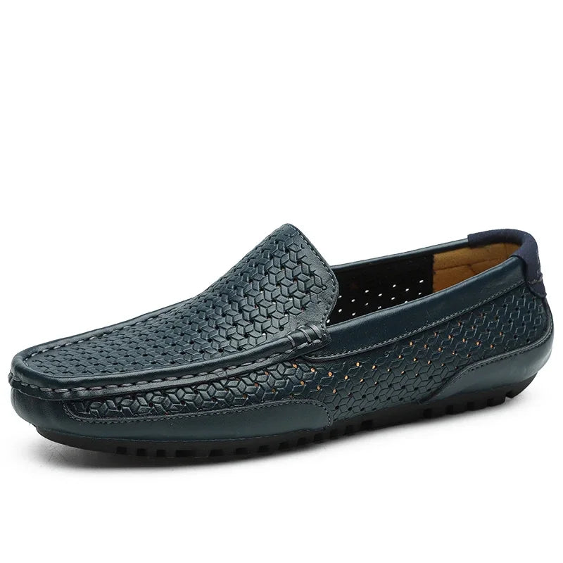 Aania | Leather Loafers With Perforated Pattern