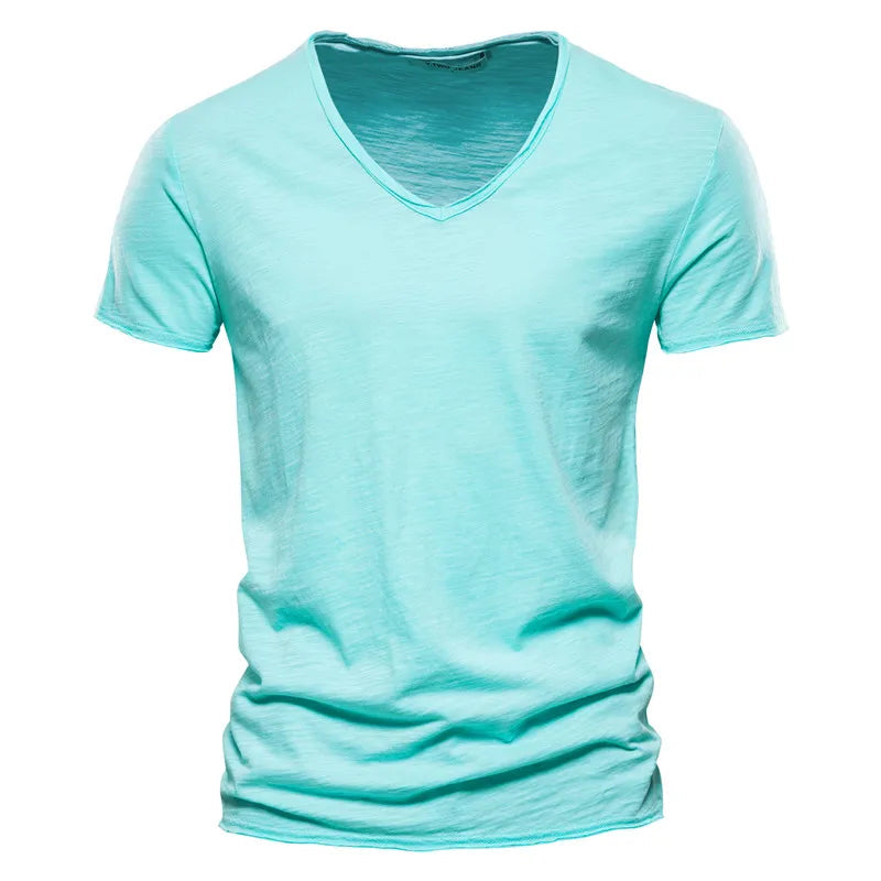 Tibor | V Neck Short Sleeve T Shirt