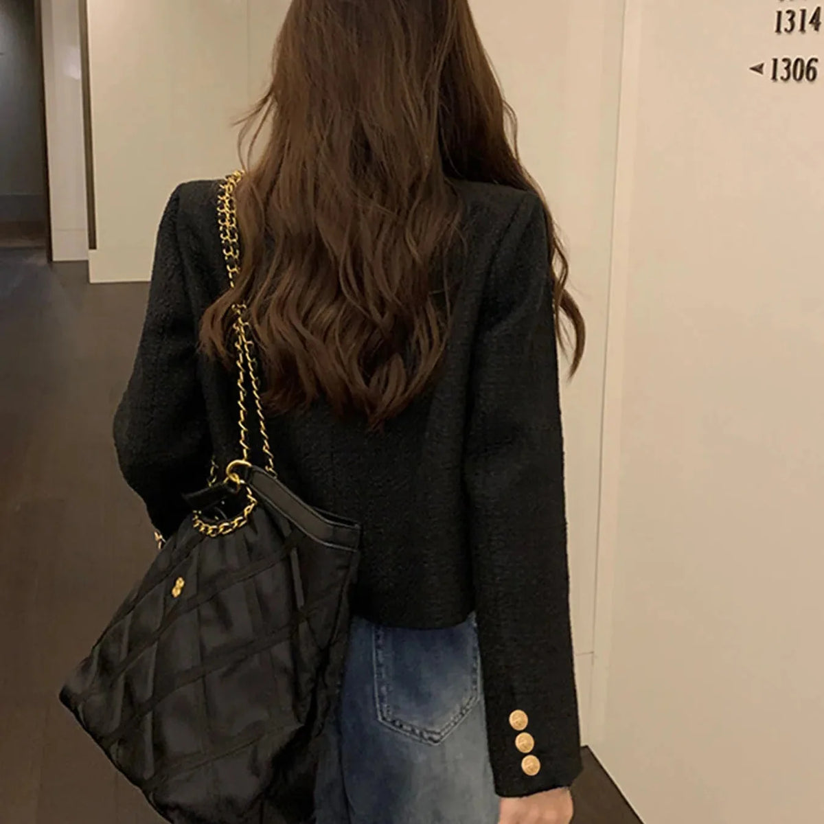 Radmieandra | Tweed Jacket with Gold Buttons