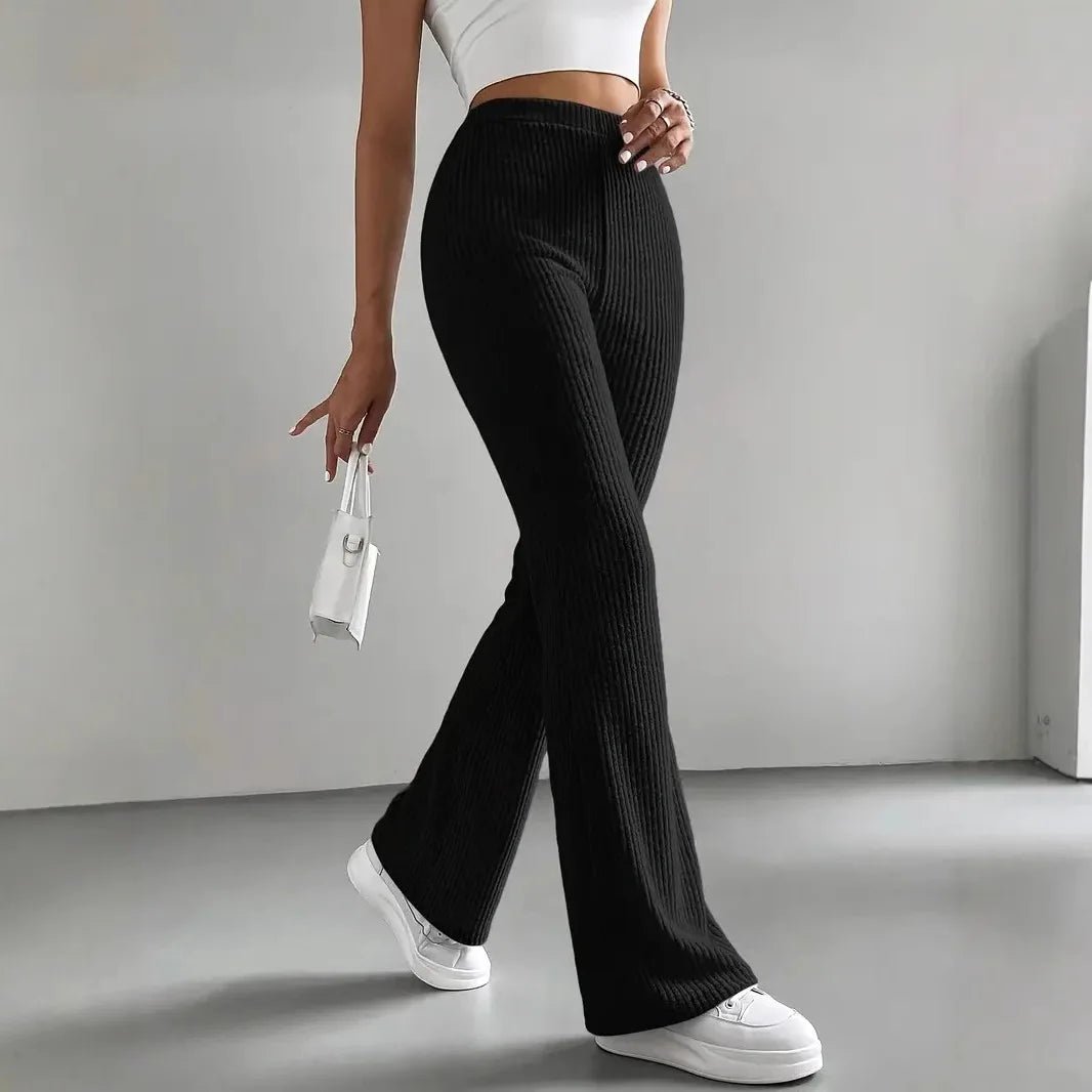 Kathrine | Flared Ribbed Lounge Pants