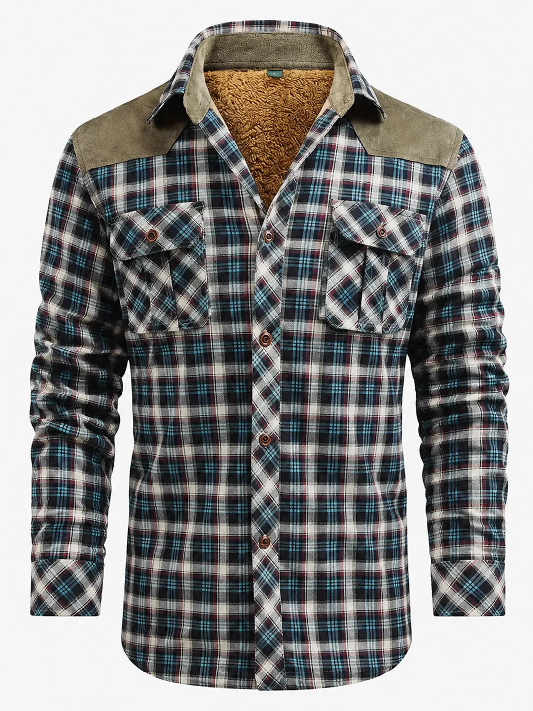 Joel | Overshirt with Plaid Pattern and Contrast Yoke