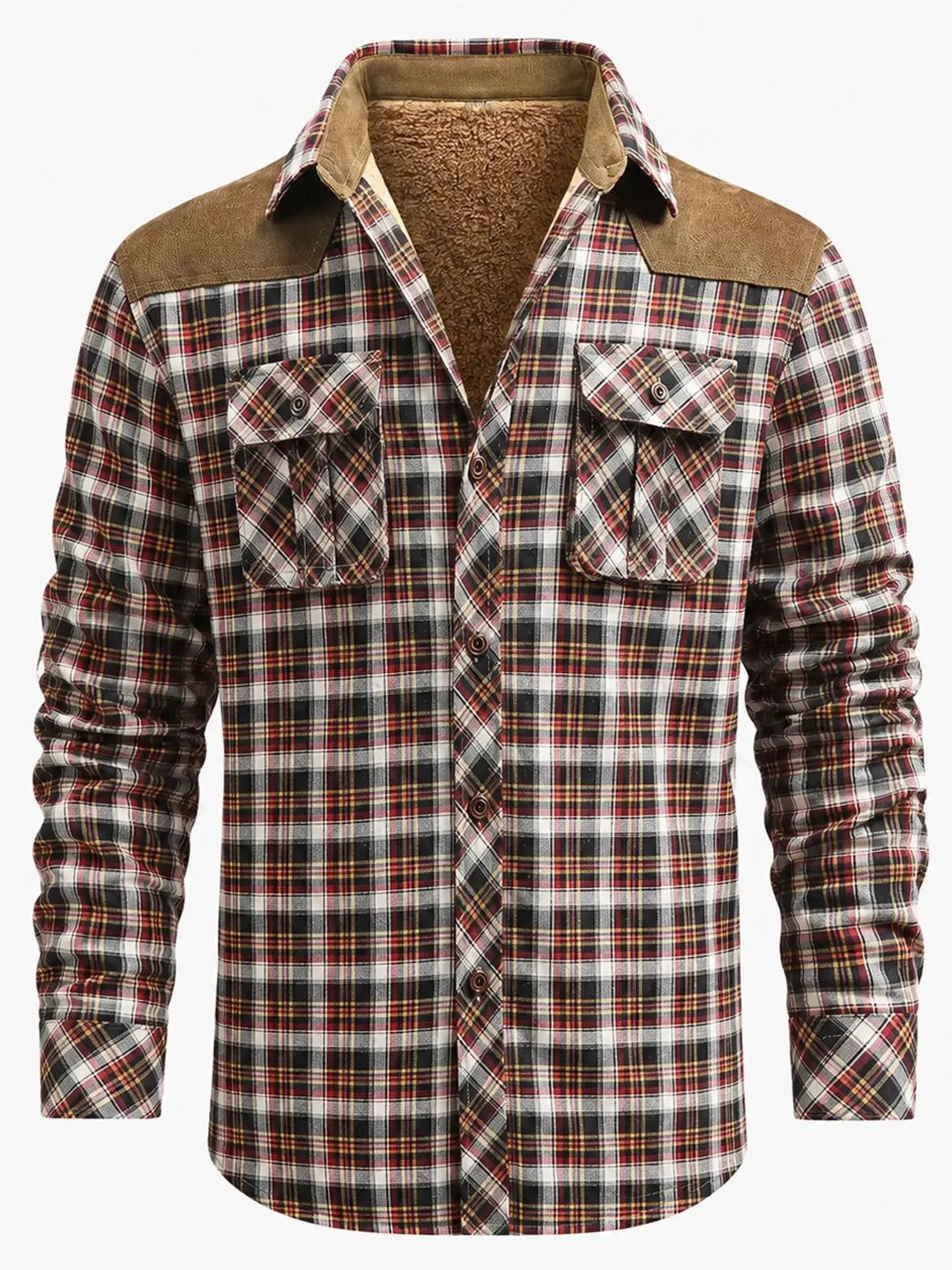 Joel | Overshirt with Plaid Pattern and Contrast Yoke