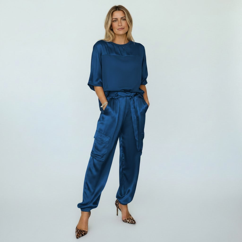 Bresiailda | Two-Piece Set with Short Sleeves and Pockets