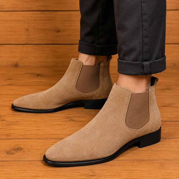 Kaspmarth | Casual Chelsea Boots with Suede-Look Finish