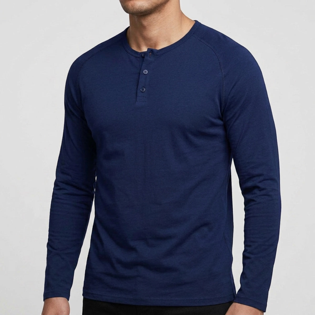 Alan | Henley Shirt With Long Sleeves and Buttons