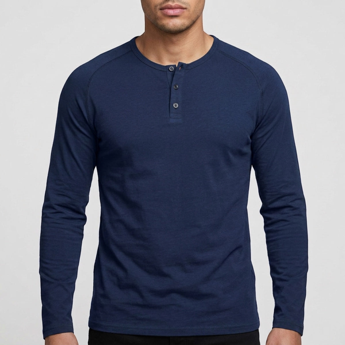 Alan | Henley Shirt With Long Sleeves and Buttons