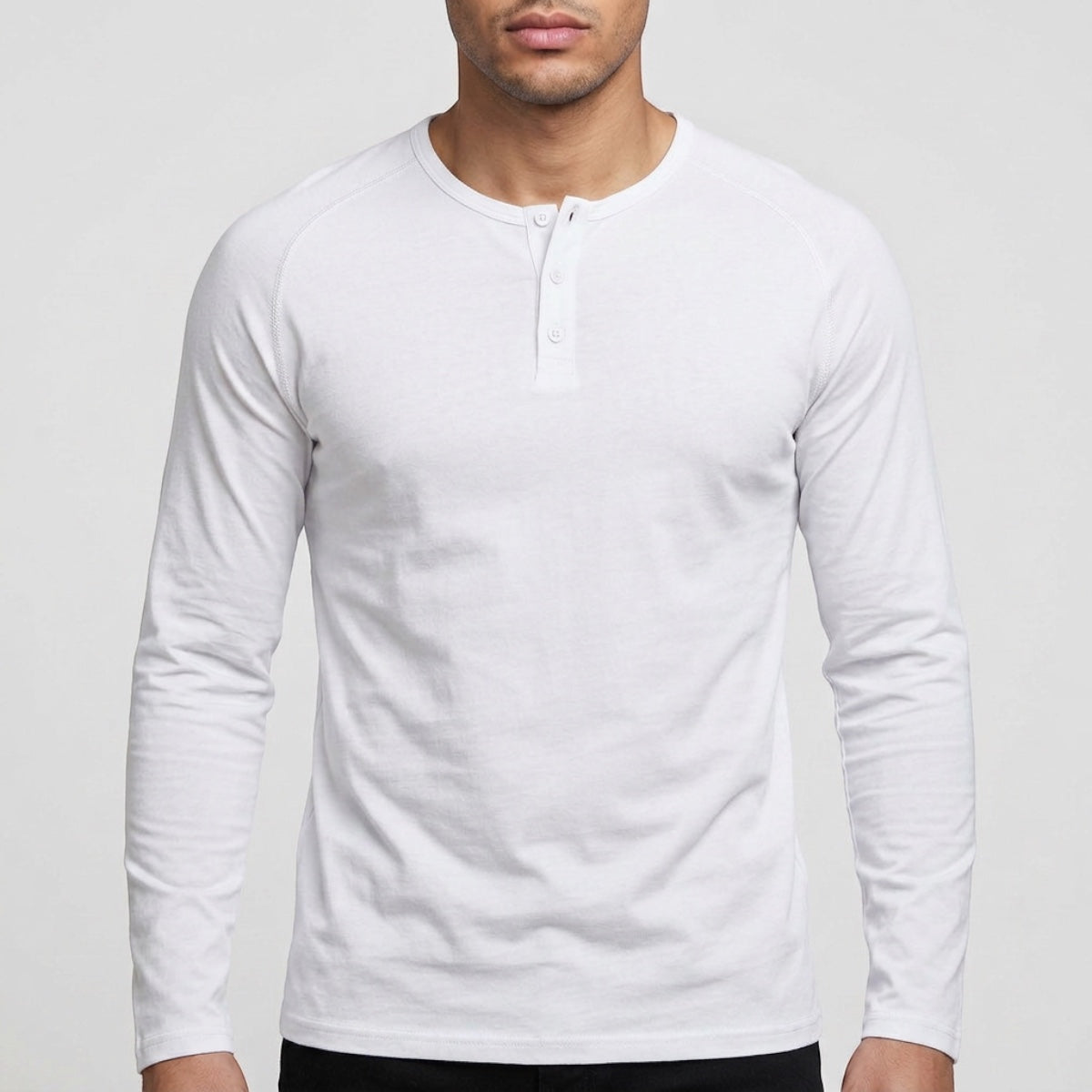 Alan | Henley Shirt With Long Sleeves and Buttons