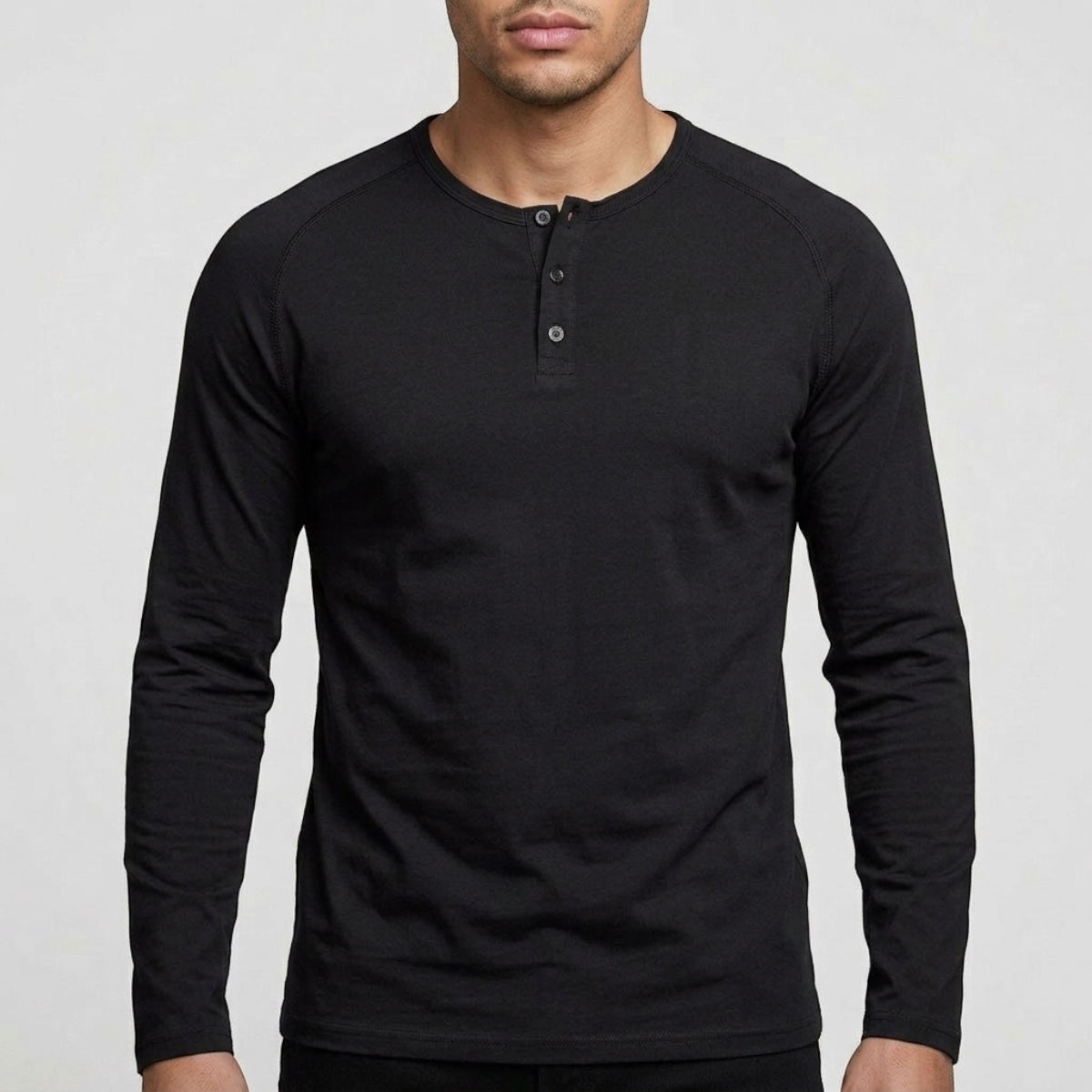 Alan | Henley Shirt With Long Sleeves and Buttons