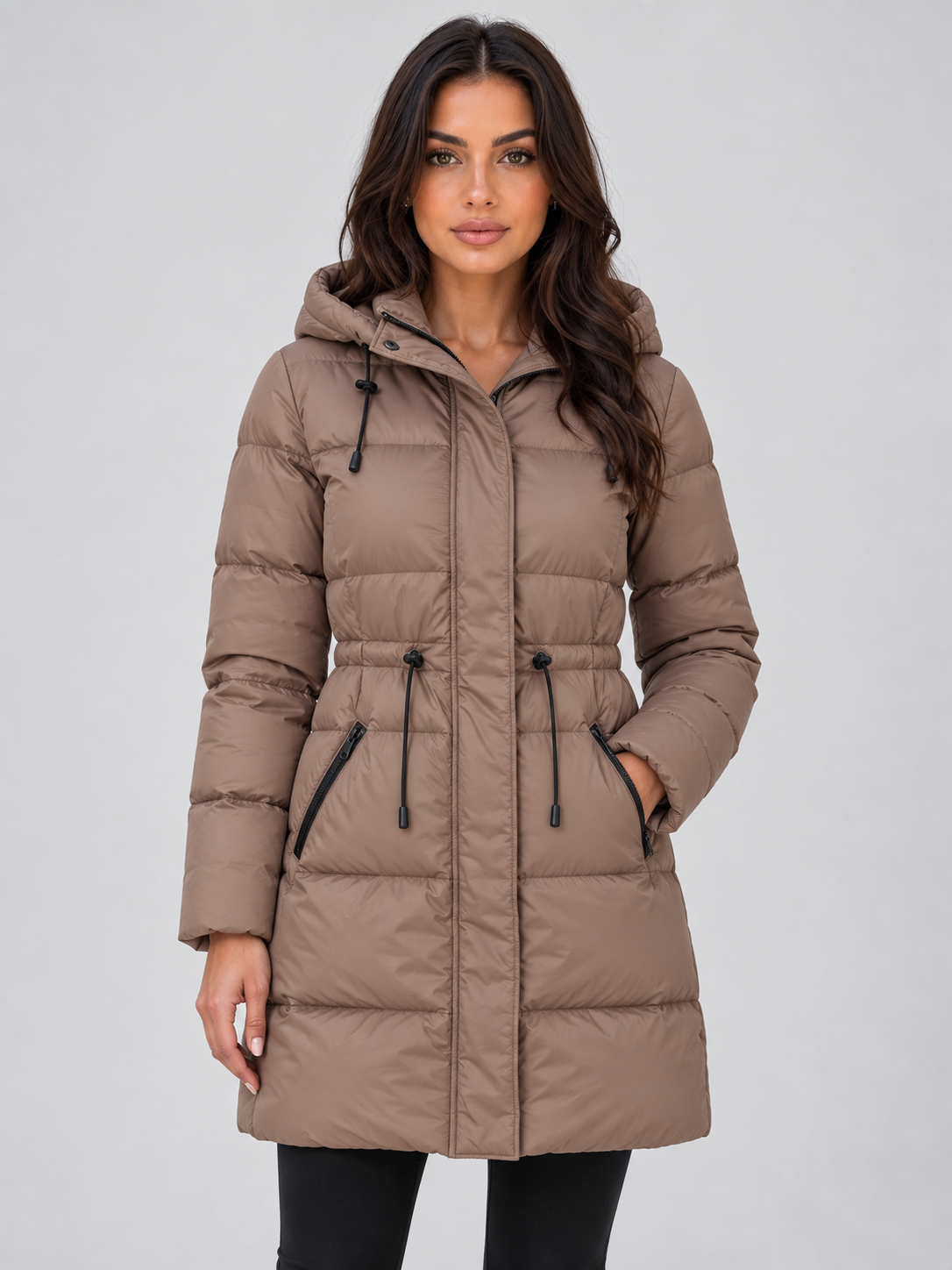 Anneke | Padded Winter Coat with Hood and Long Fit