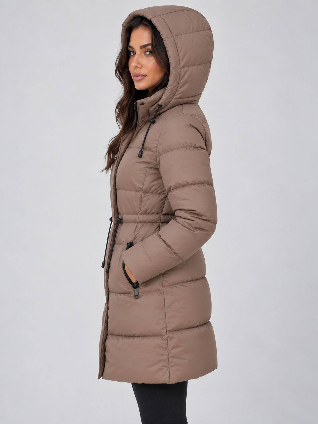 Anneke | Padded Winter Coat with Hood and Long Fit