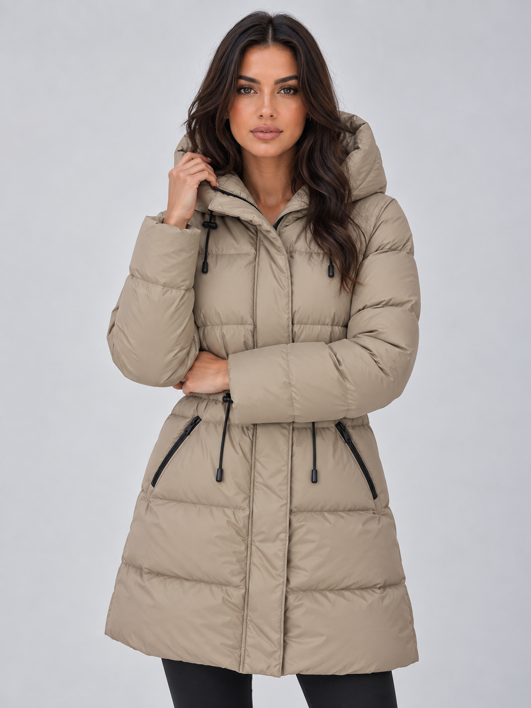 Anneke | Padded Winter Coat with Hood and Long Fit