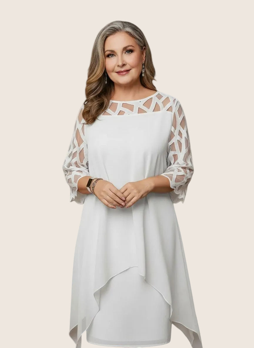 Madumali | Sheer Sleeve Layered Midi Dress