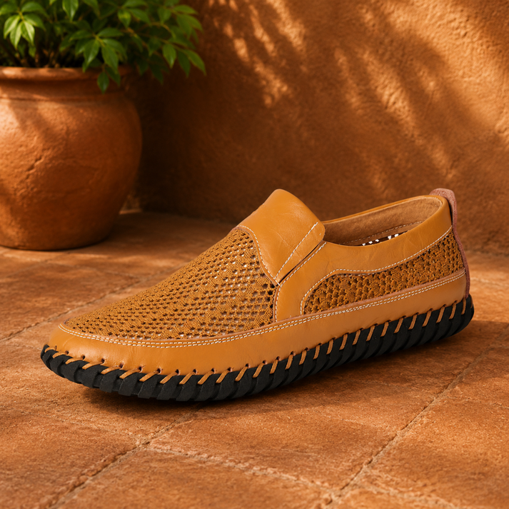 Joerg | Slip On Mesh Panel Casual Loafers