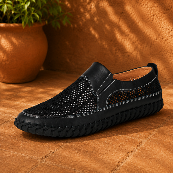 Joerg | Slip On Mesh Panel Casual Loafers