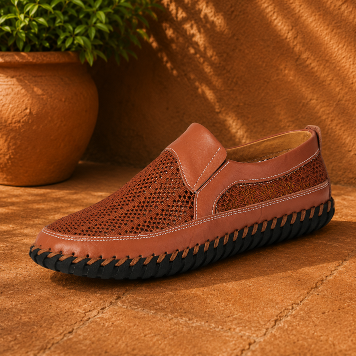 Joerg | Slip On Mesh Panel Casual Loafers
