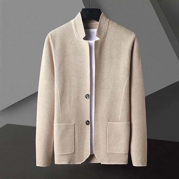 Bastwin | Knit Long Sleeve Vest in Khaki